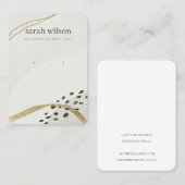 Abstract Ivory Black Gold Stud Earning Display Visitekaartje (Voorkant / Achterkant)