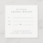 Abstract Ivory Gold Grey Stone Cadeaubon Vierkante Visitekaartje (Achterkant)