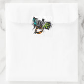 Abstract Jack O' Lantern Grin Halloween Vierkante Sticker (Tas)