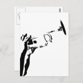 Abstract Jazz Trumpet Briefkaart (Voorkant / Achterkant)