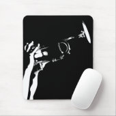 Abstract Jazz Trumpet Mousepad Muismat (Met muis)