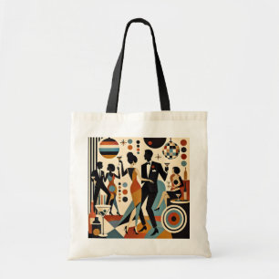 Abstract Jazzy Martinis en Dansend Cocktailfeestje Tote Bag