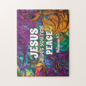 Abstract JESUS GEEFT Christelijk Paars VOOR DE REË Legpuzzel (Verticaal)