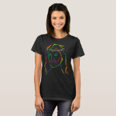 Abstract Jesus Graphic Image Cool Fun Piece T-Shir T-shirt (Voorkant volledig)