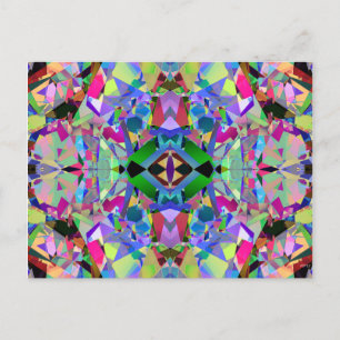 Abstract Kaleidoscope Pattern Briefkaart