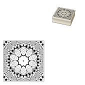 abstract kaleidoscope rubberstempel (Gestempeld)