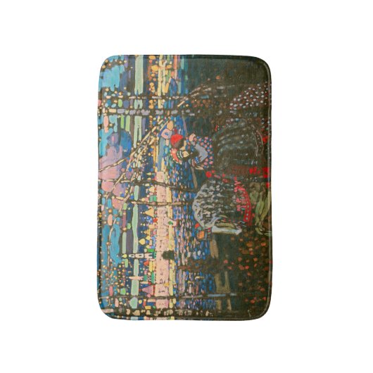 Abstract Kandinsky Riding Paar Kleurrijk Badmat (Voorkant Verticaal)