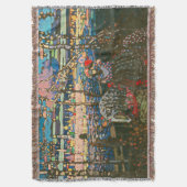 Abstract Kandinsky Riding Paar Kleurrijk Deken (Voorkant Verticaal)