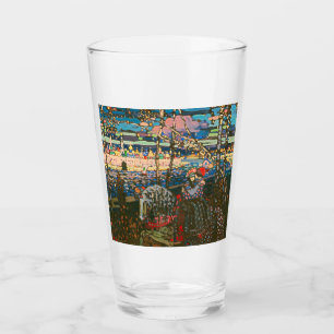 Abstract Kandinsky Riding Paar Kleurrijk Glas