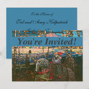 Abstract Kandinsky Riding Paar Kleurrijk Kaart