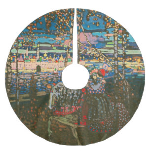 Abstract Kandinsky Riding Paar Kleurrijk Kerstboom Rok