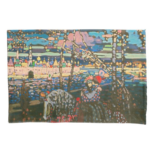 Abstract Kandinsky Riding Paar Kleurrijk Kussensloop (Voorkant)