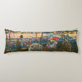 Abstract Kandinsky Riding Paar Kleurrijk Lichaamskussen (Voorkant)