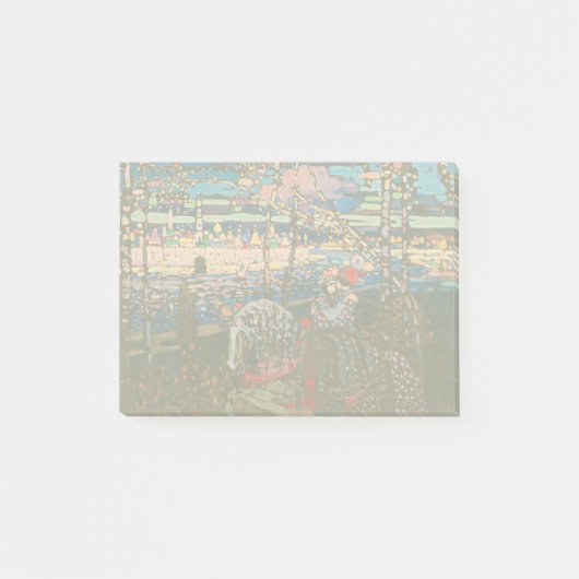 Abstract Kandinsky Riding Paar Kleurrijk Post-it® Notes (Voorkant)