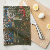 Abstract Kandinsky Riding Paar Kleurrijk Theedoek (Quarter Fold)