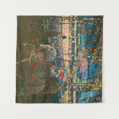 Abstract Kandinsky Riding Paar Kleurrijk Wandkleed (Voorkant (horizontaal))
