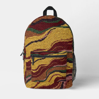 Abstract Kaneelpruim Boho Rugzak
