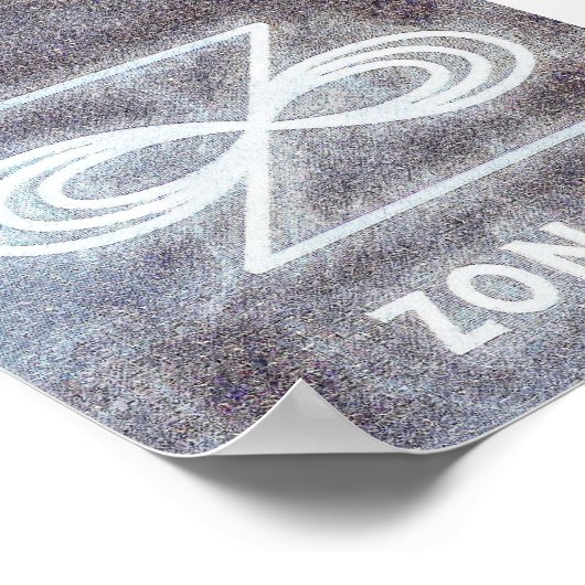 Abstract Karuna Reiki Helwit Zonar symbool Poster (Hoek)