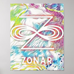 Abstract Karuna Reiki Zonar Poster
