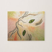 Abstract Kat Face Legpuzzel (Horizontaal)