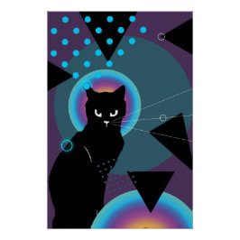 Abstract kat kunst poster perfect poster