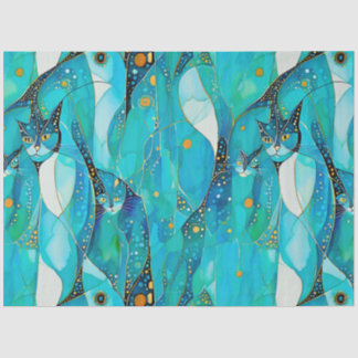 Abstract kattenweefselpapier tissuepapier