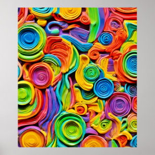 Abstract Keramisch Geluk Poster