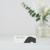 ABSTRACT KERAMISCH ZWART WIT STUD OORBEL DISPLAY MINI VISITEKAARTJE (Staand voorkant)