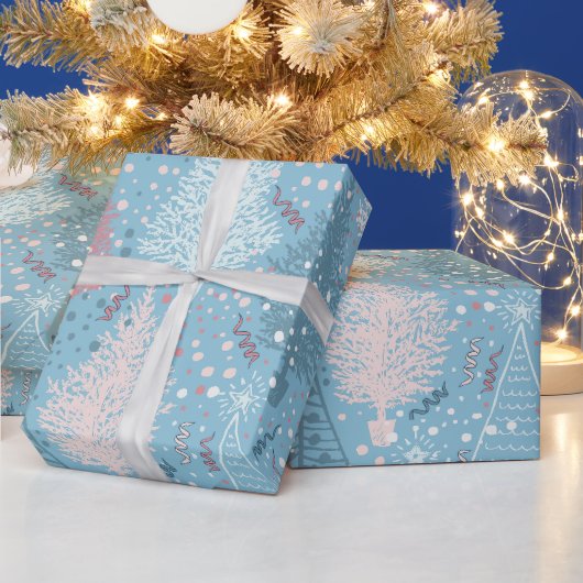 Abstract kerstboompatroon 2 cadeaupapier (Feestdagen)