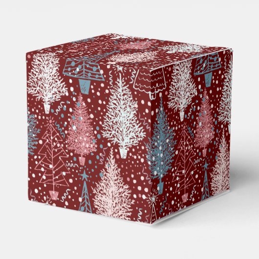 Abstract kerstboompatroon 3 bedankdoosjes (Achterkant)