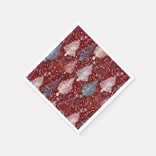 Abstract kerstboompatroon 3 servet (Hoek)