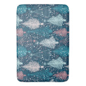 Abstract kerstboompatroon badmat (Voorkant Verticaal)