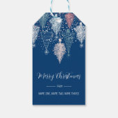 Abstract kerstboompatroon cadeaulabel (Achterkant)