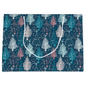 Abstract kerstboompatroon groot cadeauzakje (Voorkant)