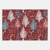 Abstract kerstboompatroon inpakpapier vel (Voorkant)