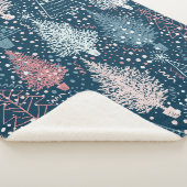 Abstract kerstboompatroon sherpa deken (3/4)