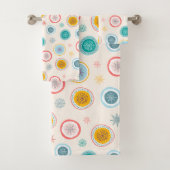 Abstract kerstboomschilfers patroon bad handdoek (Insitu)