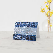 Abstract kerstcadeautje blauw licht kaart (Gele Bloem)