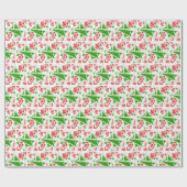 Abstract, Kerstmis design van rood, groen, & wit Cadeaupapier (Vlak)