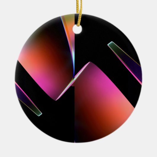 Abstract kerstornament keramisch ornament (Voorkant)