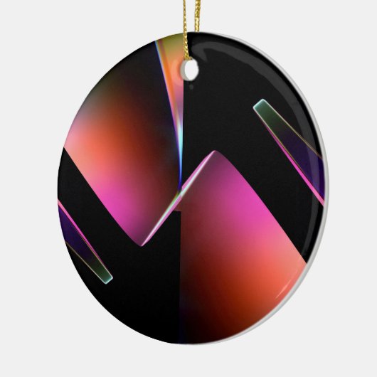Abstract kerstornament keramisch ornament (Links)