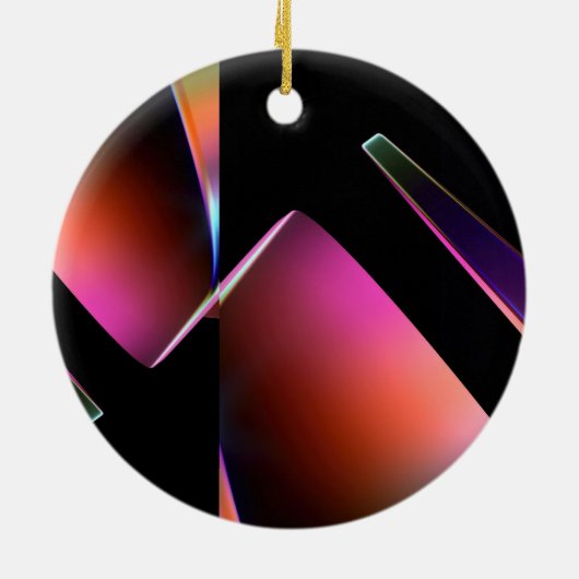 Abstract kerstornament keramisch ornament (Achterkant)