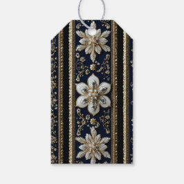 Abstract kerstpatroon cadeaulabel