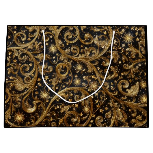 Abstract kerstpatroon groot cadeauzakje (Voorkant)