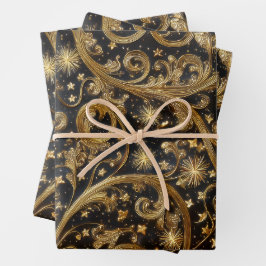 Abstract kerstpatroon inpakpapier vel