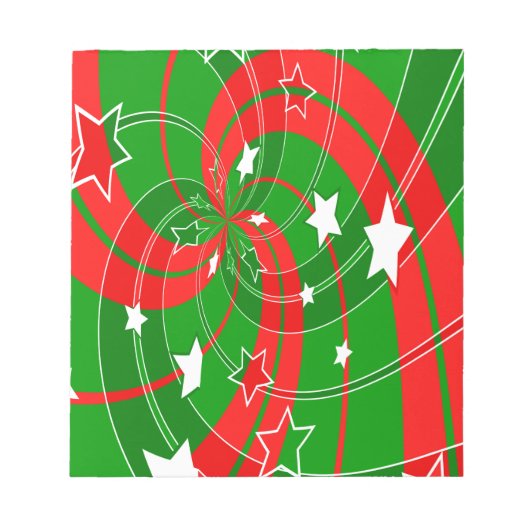 abstract kerstpatroon notitieblok (Voorkant)