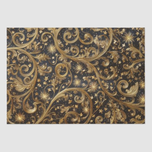 Abstract kerstpatroon tissuepapier (Voorkant)