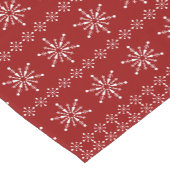 Abstract kerstsneeuwvlokken korte tafelloper (Hoek)