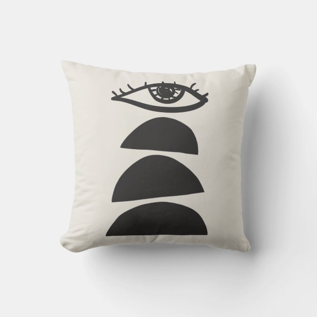 Abstract kijkend oog met het balanceren van stenen kussen (Voorkant)