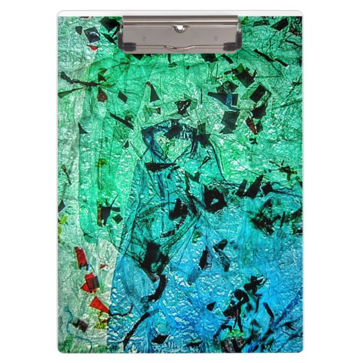 Abstract klembord, Recyclen plastic gestreken kleu Klembord (Voorkant)